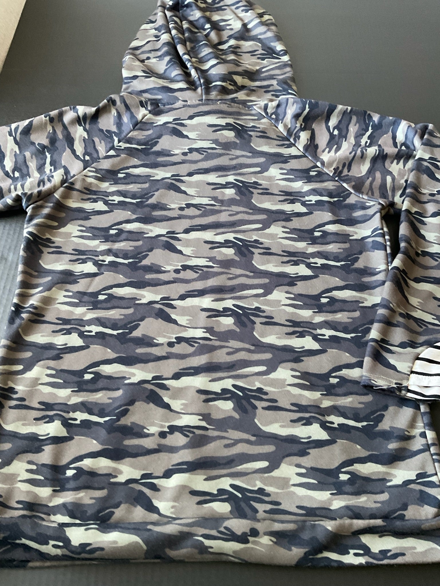 Michelle Mae Women's Camo Stripe Double Hood  Pullover  X-Large