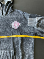 Women's Hoodie with Black Paris Rose Screen Print. Size Large