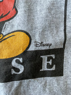 Men's Grey Mickey Mouse Long Sleeve T Shirt Size Large
