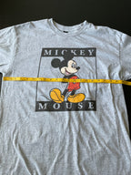 Men's Grey Mickey Mouse Long Sleeve T Shirt Size Large
