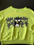 Sanrio Badtz-Maru Long Sleeve Neon Green Printed Sweatshirt. Size Large