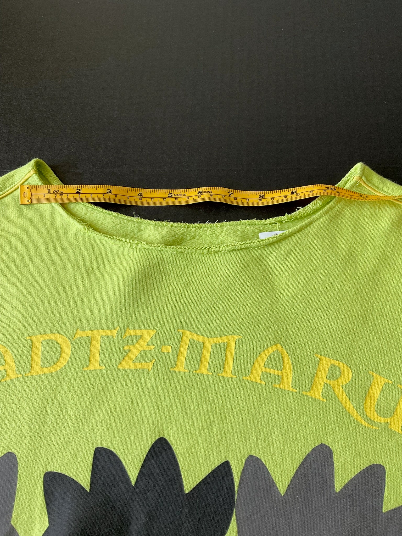 Sanrio Badtz-Maru Long Sleeve Neon Green Printed Sweatshirt. Size Large