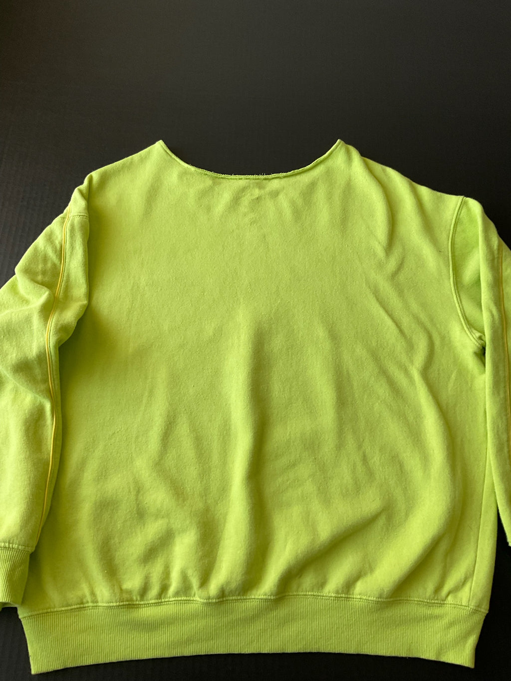 Sanrio Badtz-Maru Long Sleeve Neon Green Printed Sweatshirt. Size Large