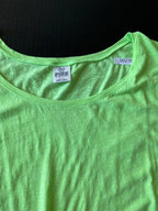Victoria Secret PINK Neon Green Short Sleeve Crop Top.  Size Medium