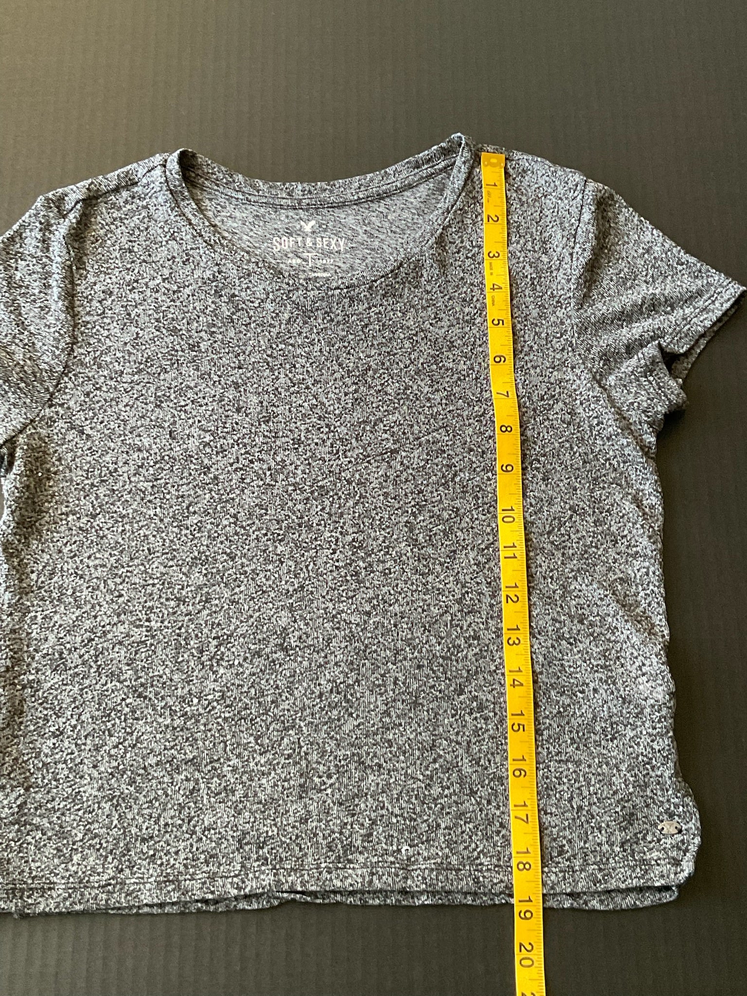 American Eagle Short Sleeve Soft and Sexy T Shirt in Gray. Size Medium