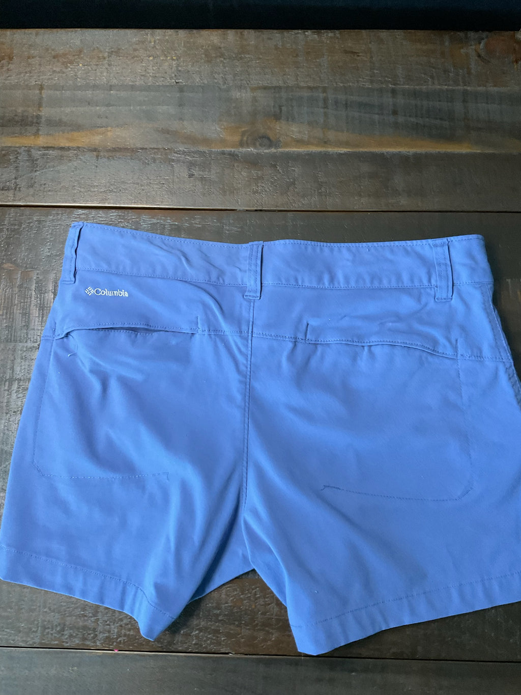 Columbia Blue Shorts Women's Size 8 Omni Hiking Cargo Athletic Outdoor
