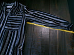 We The Free Oversized 3-Button Striped Shirt - Black & White Size X Small