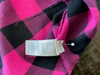 Fox Girls - Women's Pink & Black Plaid Flannel Shirt - Size XL