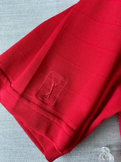 Champion Tour Men's short-sleeve polo in bold red (Size: X-Large)