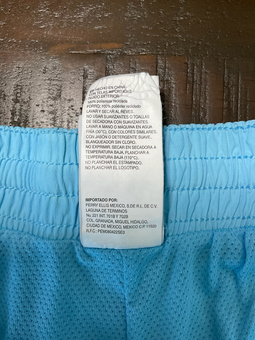 Nike Swim Trunks Mens XXL Light Blue Volley Shorts Mesh Liner White Swoosh Large