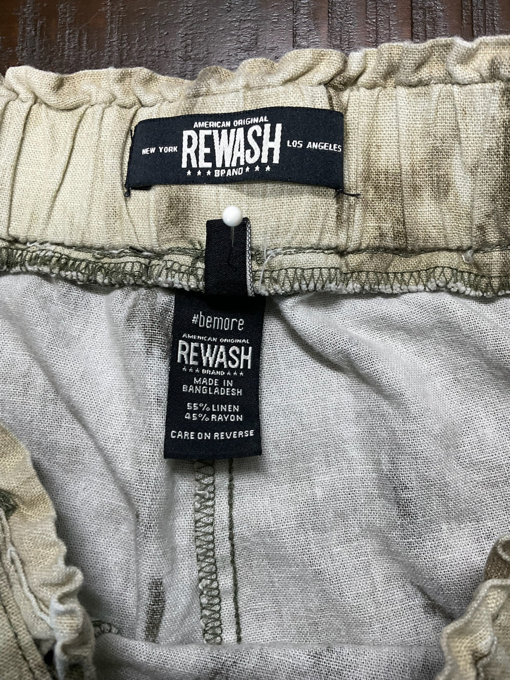 Rewash Women's High-Rise Camo Paperbag Shorts - Size 8