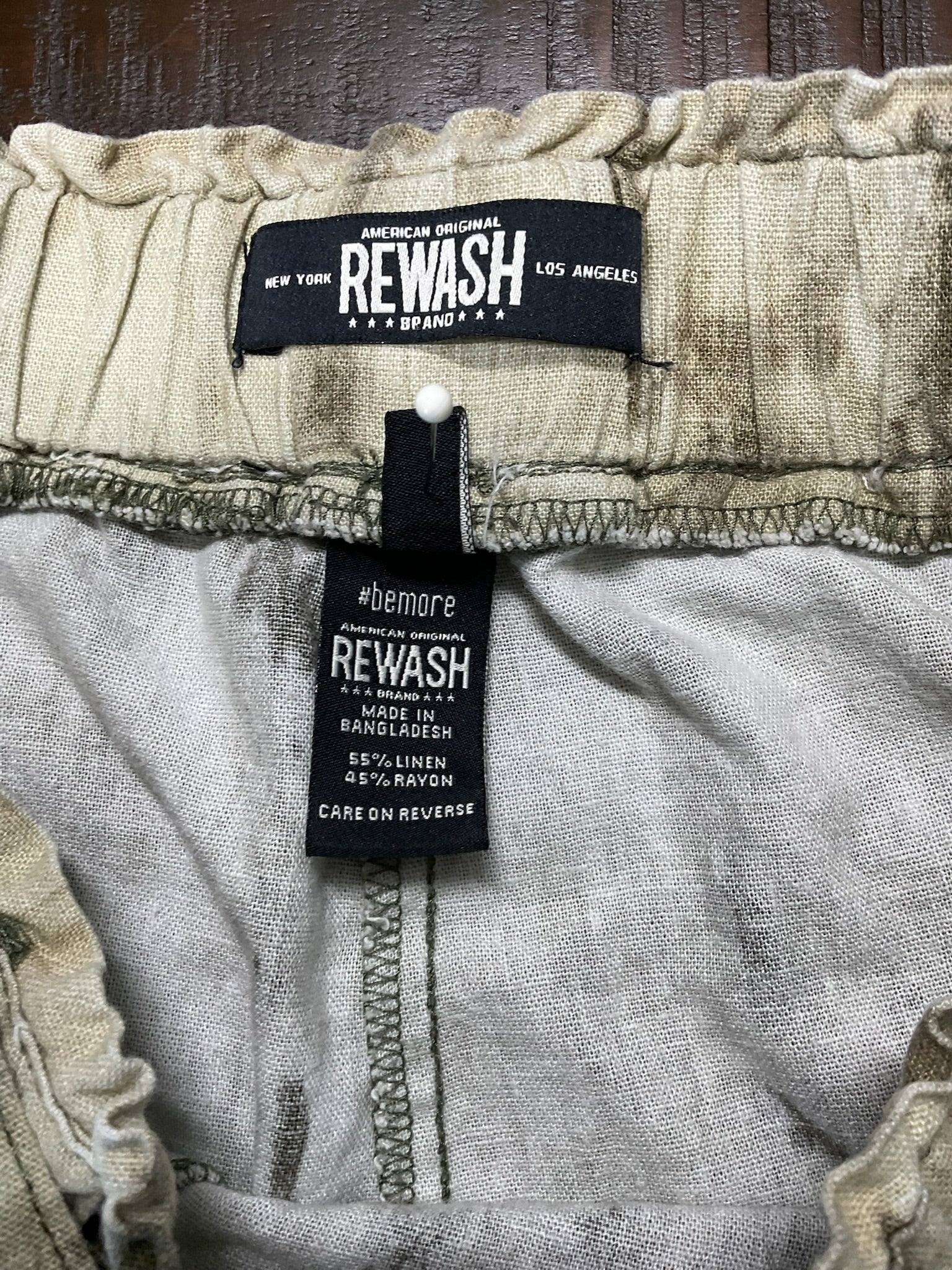 Rewash Women's High-Rise Camo Paperbag Shorts - Size 8