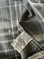 BKE Men's Plaid and Stripe Western Pearl Snap Long Sleeve Shirt. Size Large