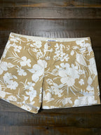 Old Navy Women's Everyday Shorts Size 6   - Tan with Cream Flowers