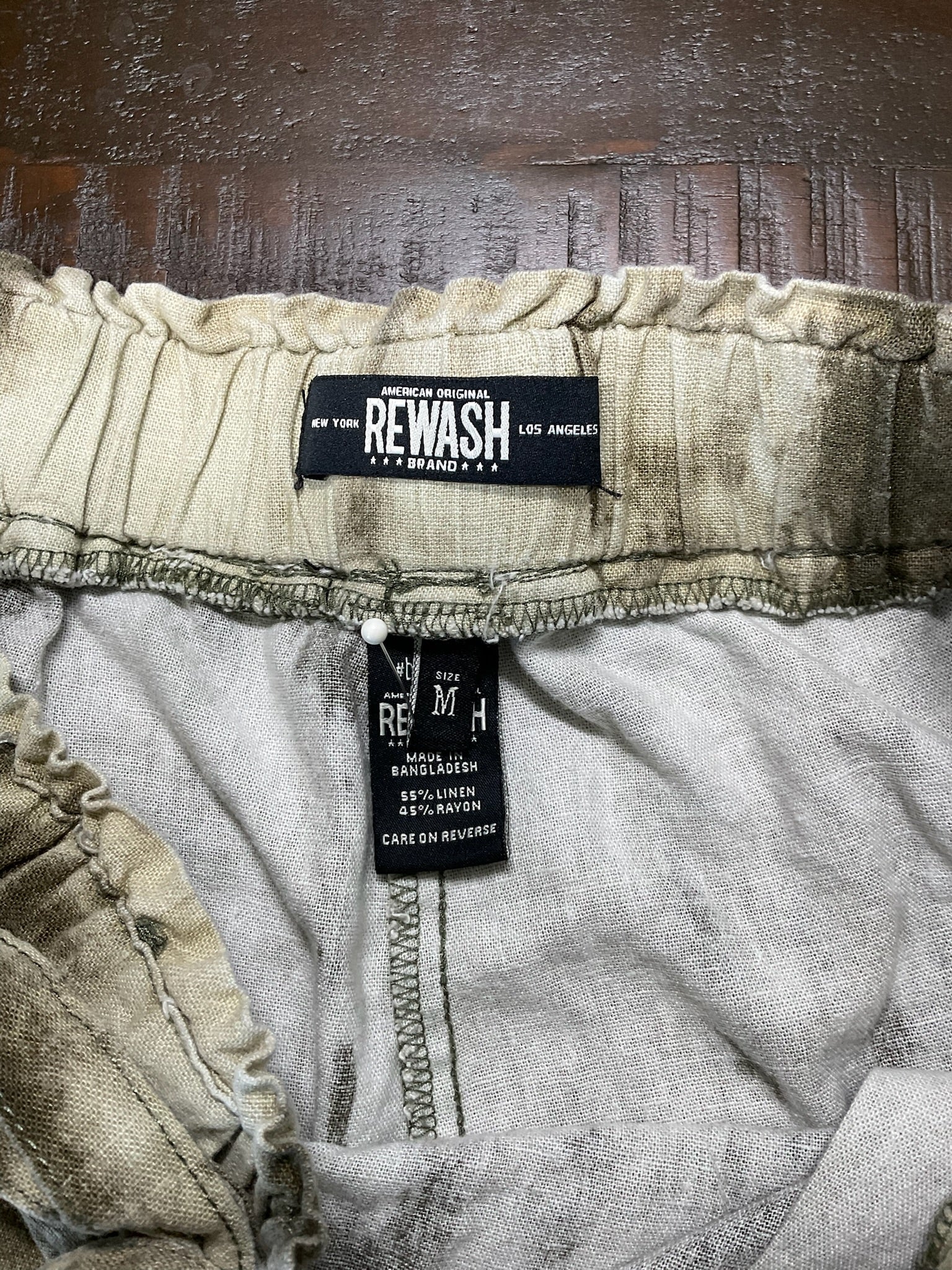 Rewash Women's High-Rise Camo Paperbag Shorts - Size 8