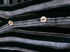 We The Free Oversized 3-Button Striped Shirt - Black & White Size X Small