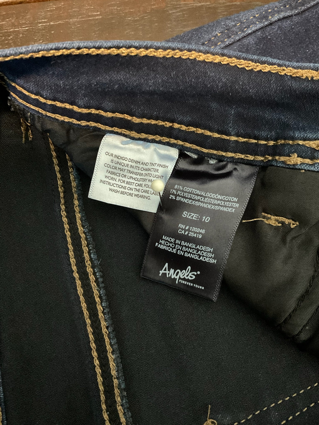 Angels Forever Young Women's Mid Rise Skinny Jeans - Dark Wash - Size 10 (NWOT)