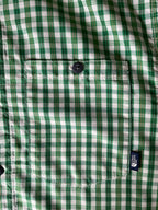 The North Face men's button-up long sleeve shirt Green Plaid. Size Medium