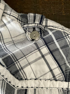 BKE Men's Plaid Button Up Shirt with Metal Buttons. Medium