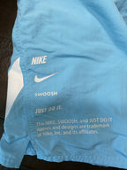 Nike Swim Trunks Mens XXL Light Blue Volley Shorts Mesh Liner White Swoosh Large