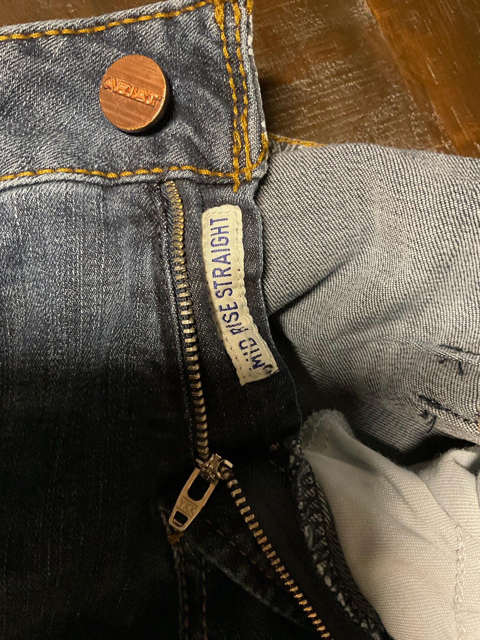 Ariat Women's Goldie Dark Denim Straight Leg Jeans - Size 27R / 10