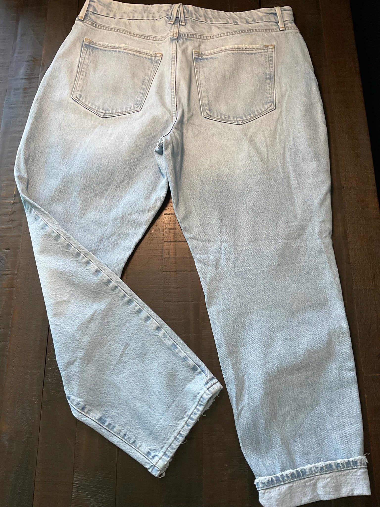 Good American Women's Low Rise Light Wash Denim Jeans - Size 14 / 32