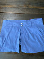 Columbia Blue Shorts Women's Size 8 Omni Hiking Cargo Athletic Outdoor