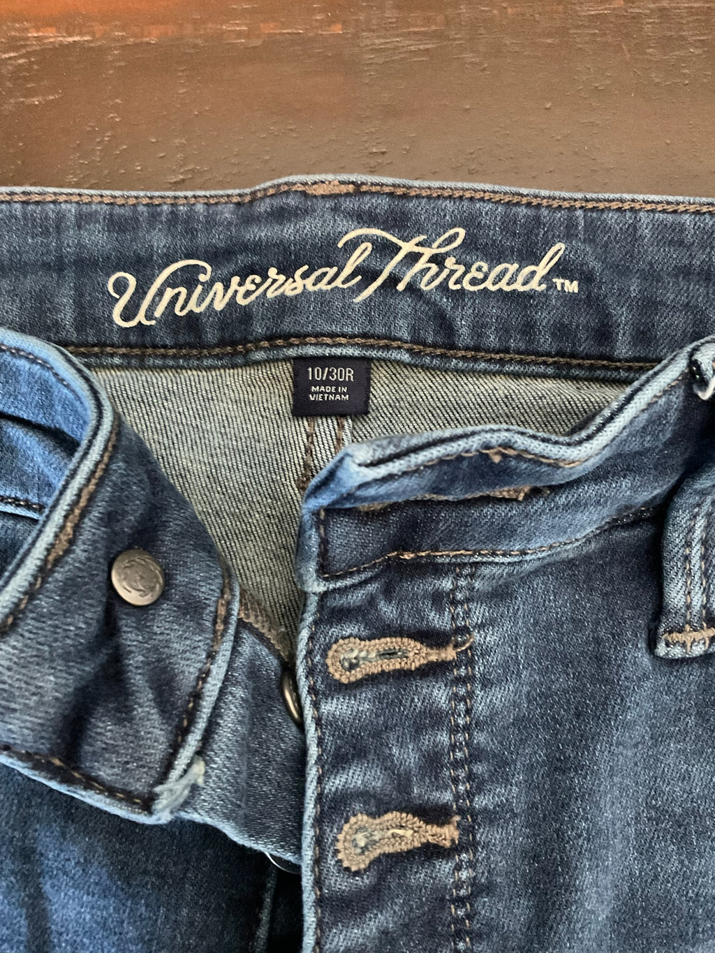 Universal Thread Women's High Rise Skinny Jeans Size 10 30R Dark Wash Denim Blue