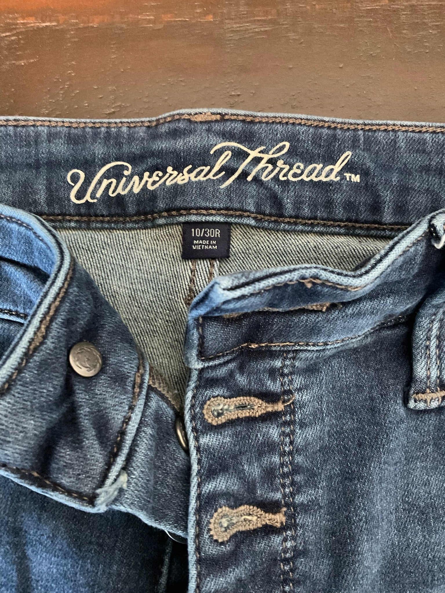 Universal Thread Women's High Rise Skinny Jeans Size 10 30R Dark Wash Denim Blue