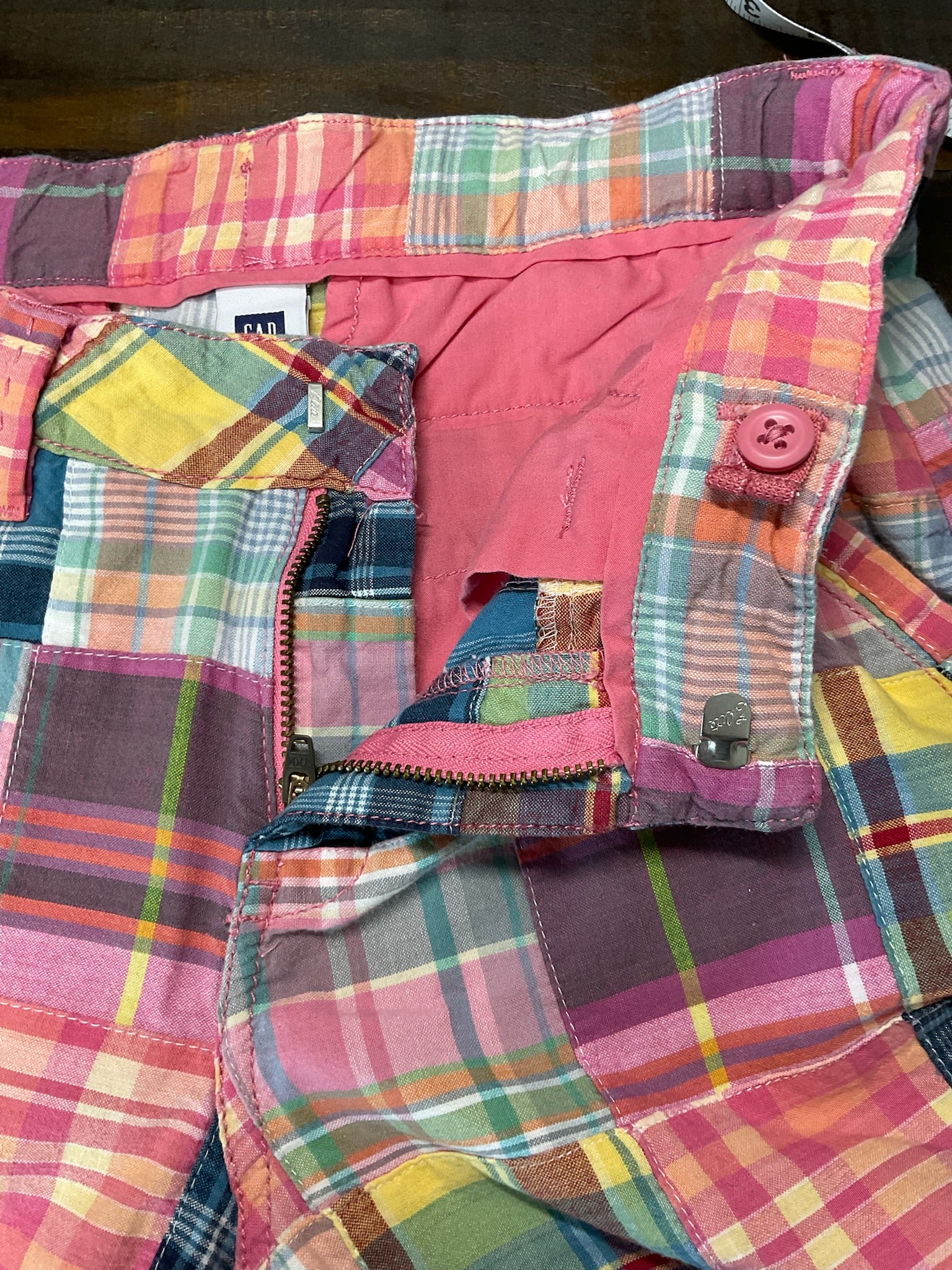 Vintage Gap Color Block Shorts Size 16 Women's Retro 2008 