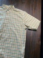 Cabela’s Men’s Short-Sleeve Plaid Button-Up Trail Shirt - Green & Tan (Size XL)