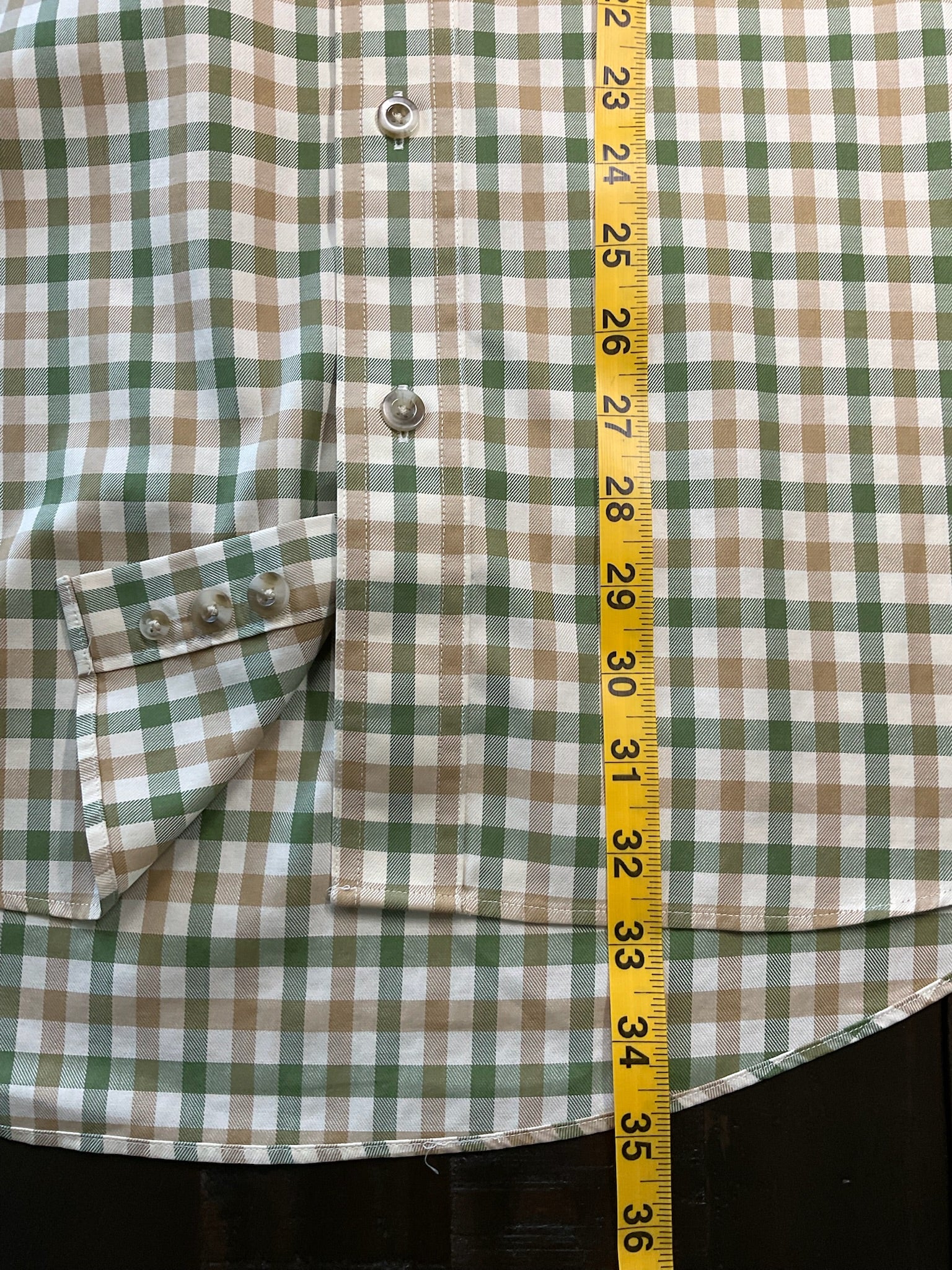 Cabela’s Men’s Short-Sleeve Plaid Button-Up Trail Shirt - Green & Tan (Size XL)
