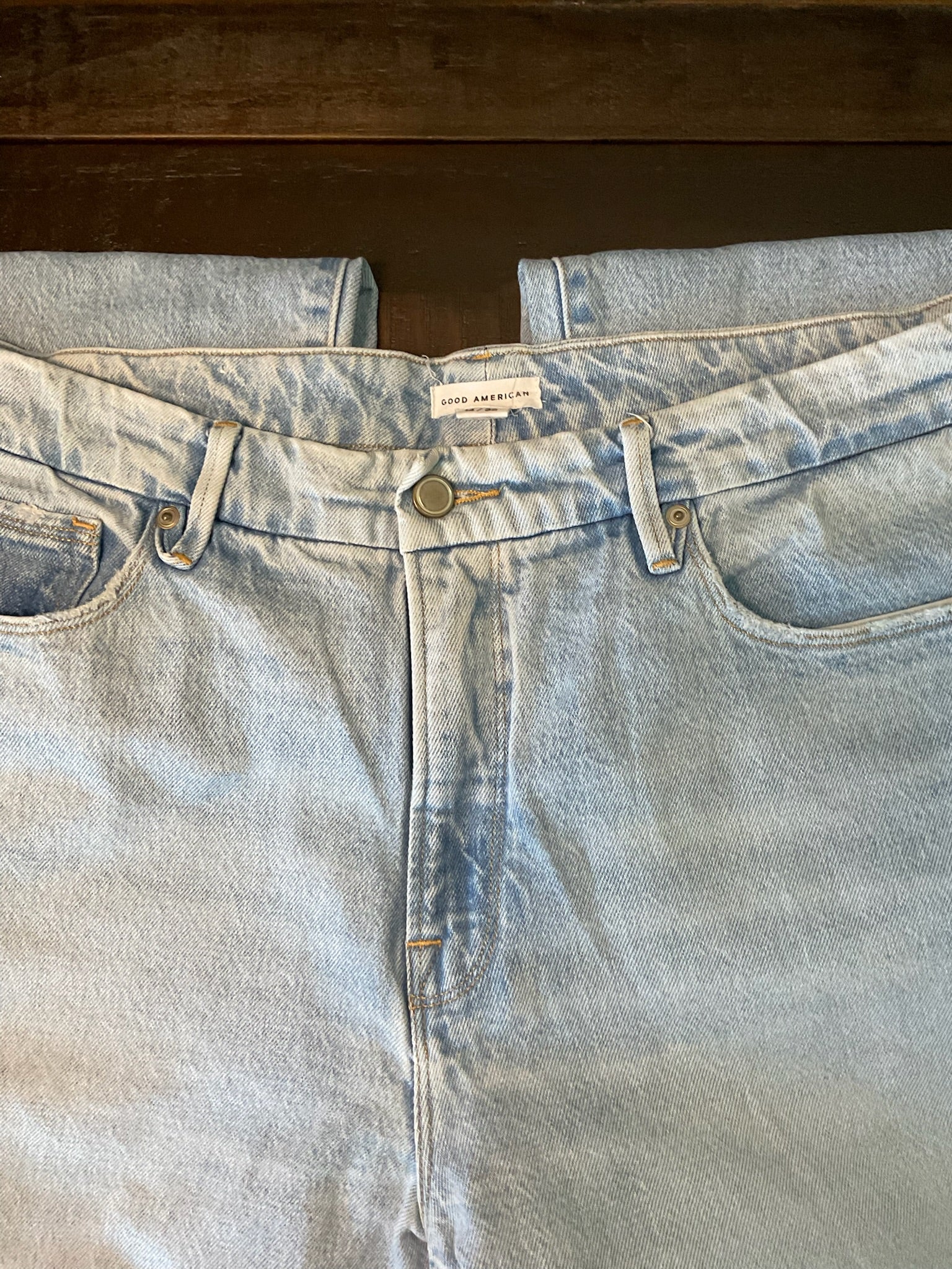 Good American Women's Low Rise Light Wash Denim Jeans - Size 14 / 32
