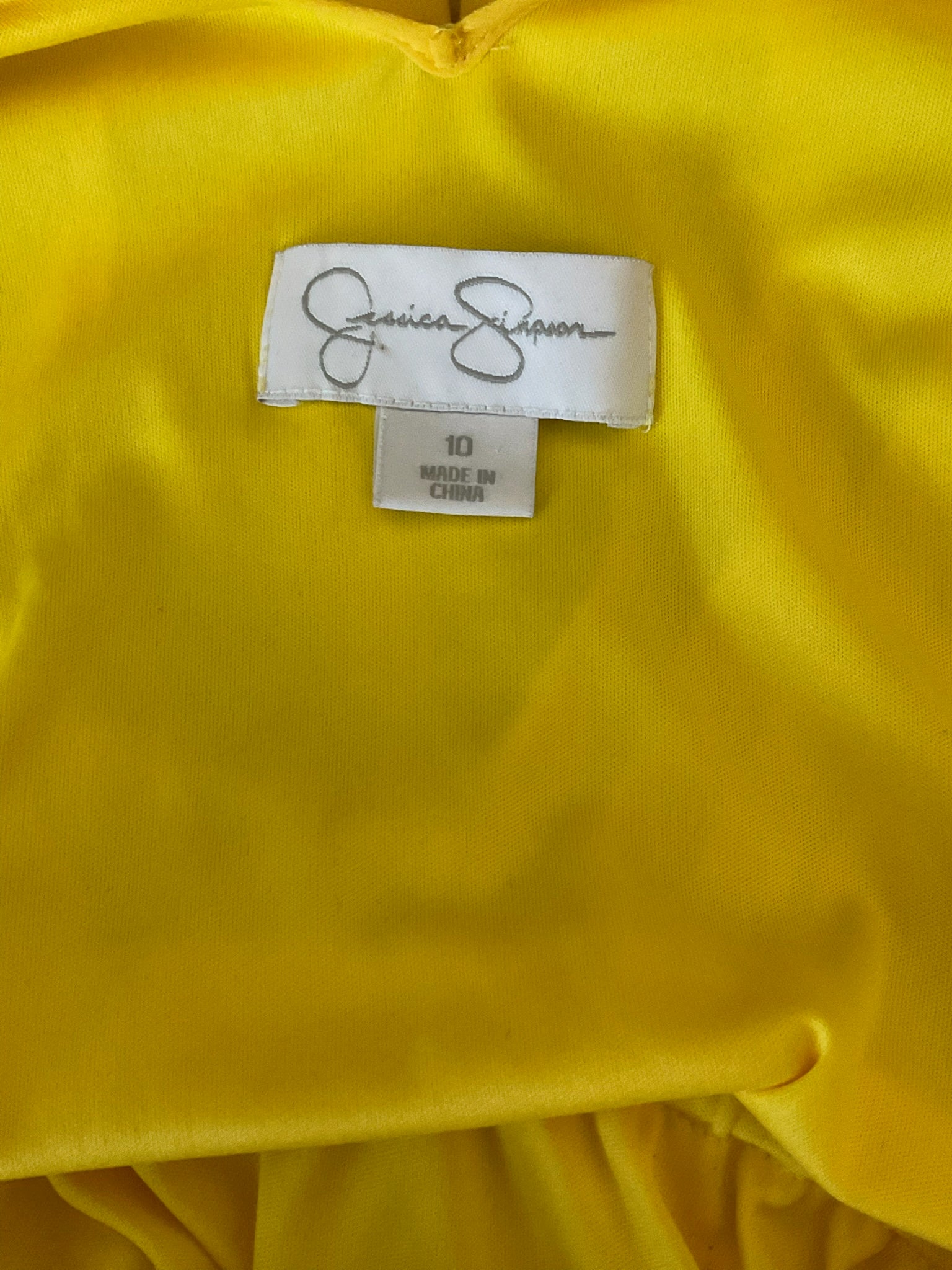 Jessica Simpson Yellow Party  Dress Size 10  