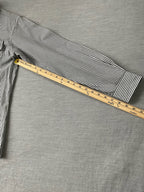 Wrangler Men's Western Stripe Pearl Snap Long Sleeve Shirt - Gray & White - Size XL
