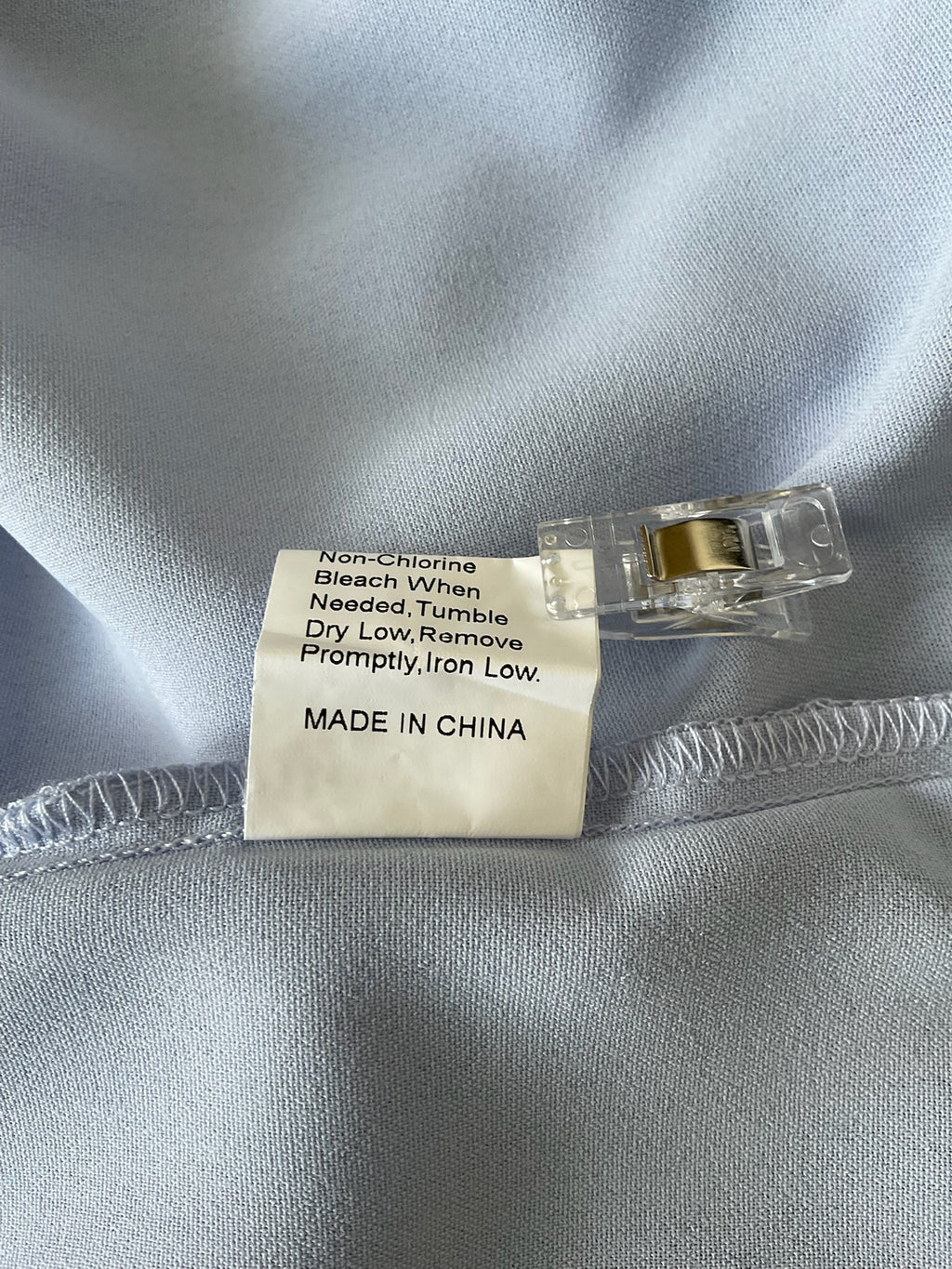 Shein Women's Soft Blue Belted Dress. Size Large 