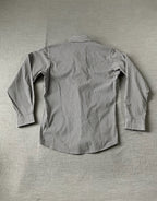 Wrangler Men's Western Stripe Pearl Snap Long Sleeve Shirt - Gray & White - Size XL