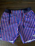 Nike Men's Striped Volley Swim Shorts - Blue, Red & White / Size Medium