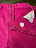 Vintage 80s 90s Sears Pink Denim Shorts Women’s 16 Made in USA High Rise Mom