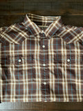 Urban Pipeline Men's Brown Plaid Long Sleeve Button Up  Shirt. Large