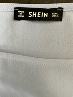 Shein Women's Soft Blue Belted Dress. Size Large 